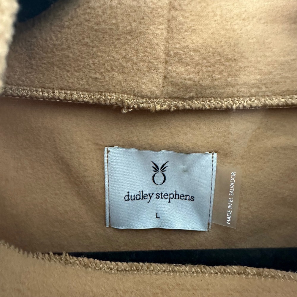 Dudley Stephens Park Slope Turtleneck‎ Fleece Pullover Camel Tan Large pocket - Picture 2 of 5